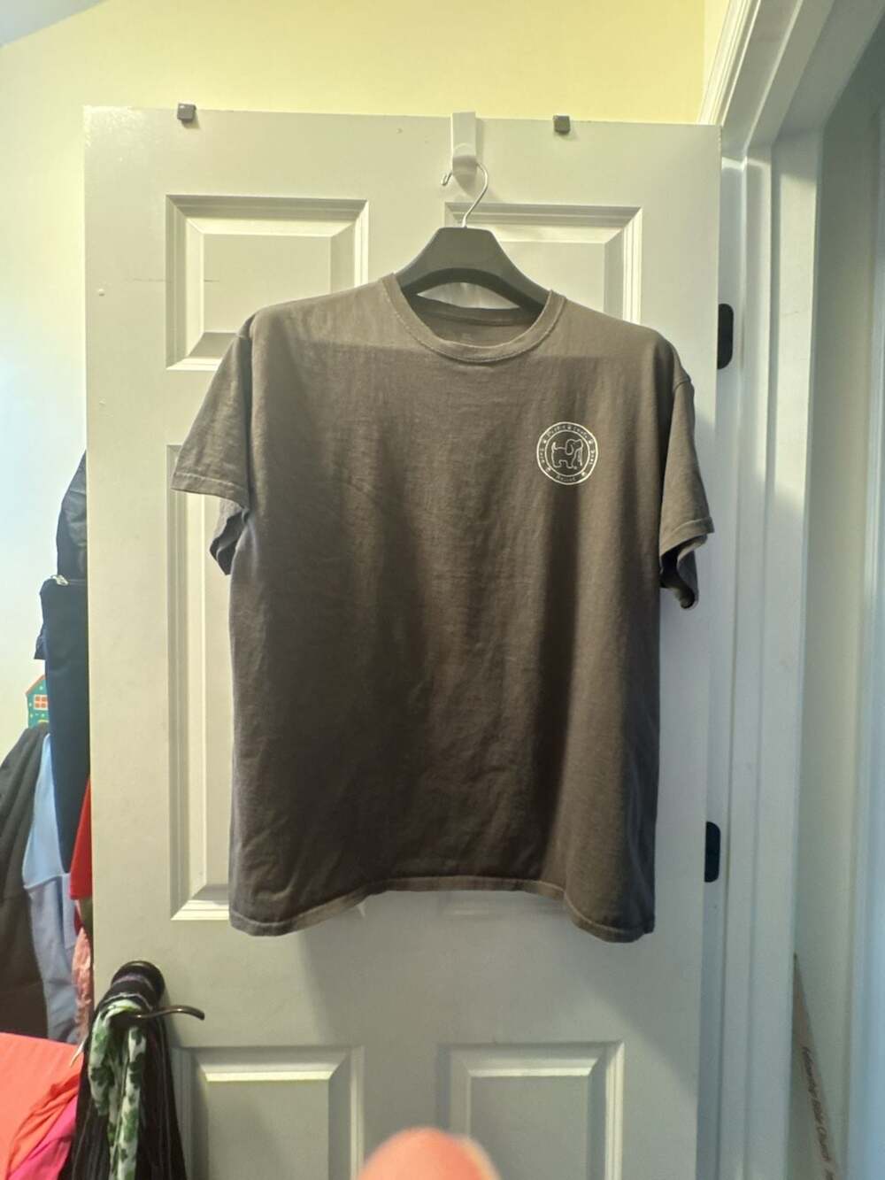 Puppie Love Dog Heart Graphic Brown Short Sleeve T-Shirt XL